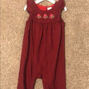 Red and black checkered gap jumpsuit